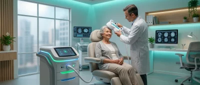 جلسه درمان پارکینسون با rTMS توسط پزشک متخصص در کلینیک نوروپالس